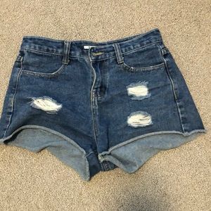 High quality plastic island jean shorts
